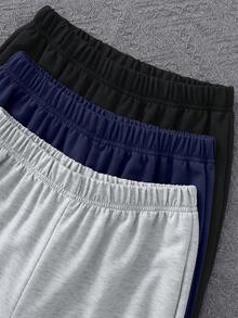 6件套男童休闲运动校服套装，包括灰色、黑色、红色连帽卫衣和运动裤，价格实惠的多件装，百搭实用 - 彩色 - 查看 4