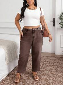 EMERY ROSE Jeans casuales de unicolor talla grande