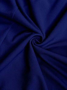 Roveilla 大码女式新款优雅飘逸露肩开衩修身浪漫露背派对连衣裙，适合派对和日常穿着 - 藍色 - 查看 7