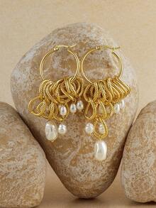 Opalesca Orecchini di perle, completi, vecchio denaro, perline, accessori da sposa/matrimonio, fairycore/fate, perle, fiori, autunno/inverno, per mamma/donna/ragazza/madre, elegante, premium