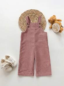 SHEIN Mono de leopardo lindo para bebé niña, versátil para el estilo callejero de otoño/invierno - Rosa - Ver 3