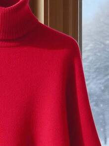 GlowEve Stylish Encore Red Turtleneck Knit Sweater For Women, Autumn/Winter Fall Cloth For Women - Red - View 4