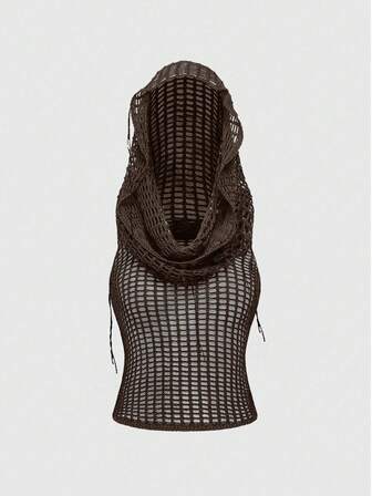 Grunge Punk sweat-shirt à capuche tricoté délavé Y2K, polyvalent