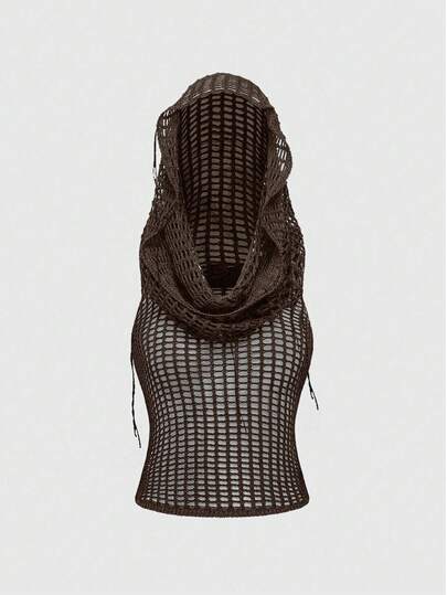 Grunge Punk Sudadera con capucha de punto desgastada estilo Y2K, versátil