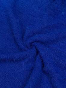 EMERY ROSE Women's Navy Blue V-Neck Simple Versatile Knit Sweater - Blue - View 7
