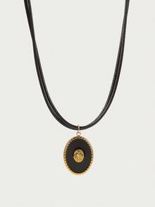 Glisma 18 K Women's Fashionable Elegant Vintage Pendant Necklace,Western Jewelry,Old Money,Gemstone,Outfits,Fall/Autumn/Winter,For Mom/Women/Girl/Mother,Premium,Charm Necklace - Multicolor - View 4