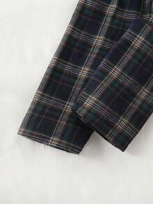 Baby Boys Plaid Cotton Woven Loungewear Set - Navy Blue Plaid Cotton Woven Loungewear 2-Piece Combo Classic Plaid Pattern Design Navy Blue Green White Plaid Color Lapel Long Sleeve Plaid Top Cotton Woven Pants Cotton Woven Set 2-Piece Combo Social Media Style Classic 2026 New Year Holiday Essential Four Season Baby Boys Plaid Cotton Woven Loungewear Set Baby Boy Plaid Checkered Baby Boy Clothes Baby Boys Outfit - Multicolor - View 5