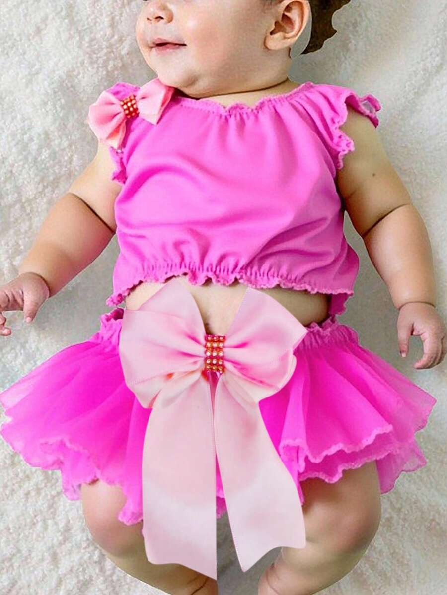 Baby Girls Shirt Co-Ords - Pink - View 1
