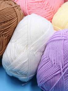 5卷250克手工钩编毛线，柔软舒适，多色编织线，用途广泛，可用于制作钱包、包包、衣服等，DIY情人节礼物手工项目