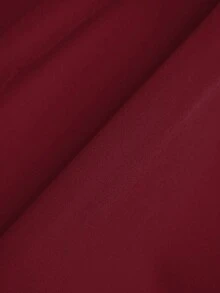 Sweetra Falda plisada de línea A casual para mujer, versátil para primavera y otoño - Burdeos - Ver 4