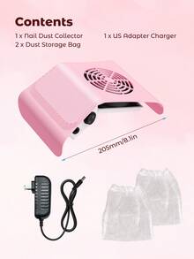 Teckwe 美甲除尘器，专业美甲工具 - 粉色 - 查看 10