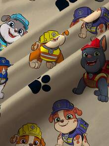 Rubble X SHEIN Young Boy Cartoon Pattern Cute Crew Neck Short Sleeve T-Shirt - White - View 6