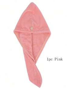 SHEIN 1pc/4pcs Women's Quick Dry Hair Towel Wrap - Highly Absorbent Microfiber Hair Drying Caps, Coral Fleece Bathroom Turban Towel Home Bathroom Decor Hair Bonnet - Multicolor - View 16