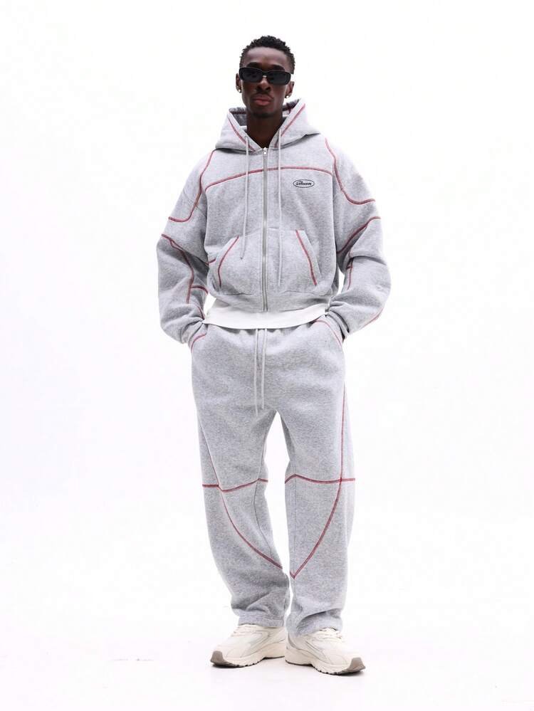 Ensemble sweat à capuche et pantalon de survêtement avec détails contrastés