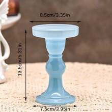 Joivida 1个玻璃烛台，透明水晶烛台，适用于蜡烛，优雅烛台，玻璃烛台，适合餐桌中心装饰，婚礼派对，圣诞节，感恩节，抛光工艺，圣诞节，情人节 - 彩色 - 查看 21