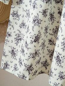 Genkimix Kids Young Girl Vacation Casual Floral Embroidery Ruffle Hem Dress - White - View 5