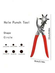 1PC Universal Handheld Belt Punch Tool For Belts, Shoelaces, Watch Straps, Men's Valentine's Day, Valentine's Day Wedding, Birthday, Pliers, Tools, Binder Clips, DIY Leathercraft, And Repair - Multicolor - View 16