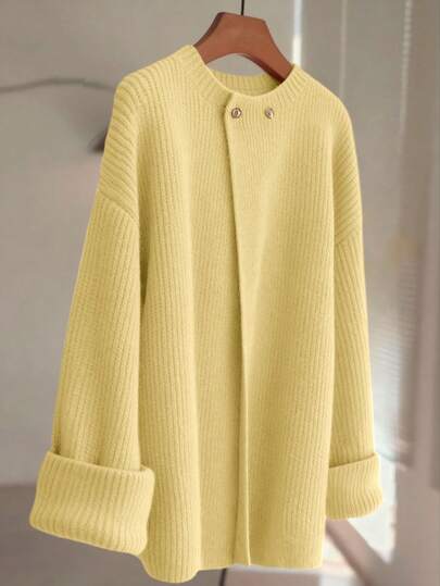 GlowEve 新款时尚女士开衫，欧美时尚百搭简约时尚针织上衣