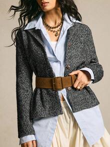 SoleilVie Women's Retro Jacket, Autumn/Winter - Black - View 5