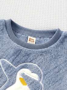 Cozy Pixies 2pcs Baby Penguin Pattern Flannel Crew Neck Long Sleeve Top And Casual Long Pants Pajama Set For Baby Boys And Girls Baby Boy Winter Outfits Baby Boys Outfit Baby Boy Winter Sets Baby Boy Clothes Duck Baby Boy Casual Set