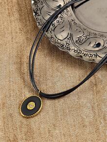 Glisma 18 K Women's Fashionable Elegant Vintage Pendant Necklace,Western Jewelry,Old Money,Gemstone,Outfits,Fall/Autumn/Winter,For Mom/Women/Girl/Mother,Premium,Charm Necklace - Multicolor - View 5