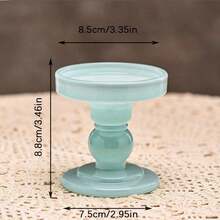 Joivida 1个玻璃烛台，透明水晶烛台，适用于蜡烛，优雅烛台，玻璃烛台，适合餐桌中心装饰，婚礼派对，圣诞节，感恩节，抛光工艺，圣诞节，情人节 - 彩色 - 查看 16