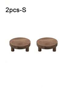 1/3Pcs Wooden Risers For Display Wood Pedestal Stand For Display Mini Riser Stand Round Wooden Riser Holder Rustic Farmhouse Riser For Decor Tiered Tray Decor Riser For Home Kitchen, 3 Size