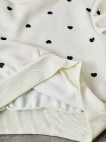 Maija Kids Maija Kids 女童休闲爱心图案圆领卫衣，秋冬季 - 杏色 - 查看 8