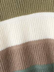 Oversized Crew Neck Raglan Sleeve Casual Countryside Style Pullover Sweater For Tween Boys Versatile & Stylish For Daily Wear, Vacation, School, Play, Gathering, Snowy Weather, Christmas, Autumn/Winter Boy Knitwear 8 Years Old Boy Knitwear Kids Big Sweater Sweater For Tweens Boy Color Block Sweater Boy Knitwear Pullover Winter Clothes Sweatshirts Tween Boys Sweatshirts Knitwear For Boys Long Sleeve Autumn Boys Knitwear For Kids Striped Knit Top Kids Toddler Boy Sweater Kids Jumper Kids Cardigan Sweater 8 Years Old Boy Knitwear Sweaters For Teen Boys Knit Sweater Sweater For Tweens Sweaters For Teen Boys Tween Clothes Sweater Multicolor Knit Sweater - Multicolor - View 5