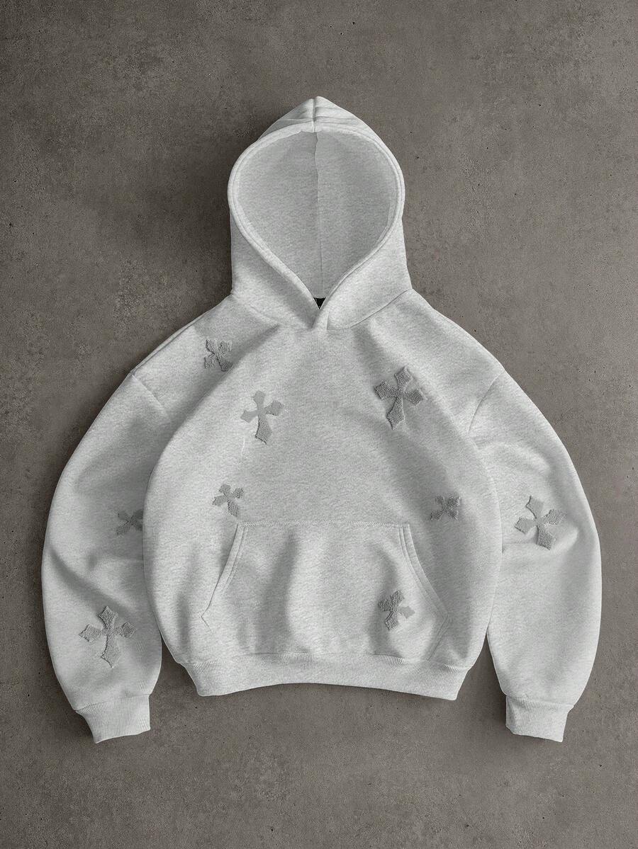 Áo hoodie nam PAVTROS Manfinity Streetrush giữ nhiệt, kiểu dáng đường phố, phù hợp với INS, thích hợp cho các lễ hội âm nhạc ngoài trời, câu lạc bộ đêm, quán bar, quà tặng cho bạn trai/chồng, quà kỷ niệm, thời trang đường phố, giữ ấm mùa đông, mùa thu, áo dài tay. - Màu Xám nhạt - Xem 1