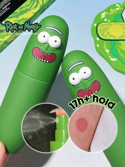 Rick and Morty X SHEGLAM بخاخ تثبيت المكياج من Pickle Rick بخاخ تثبيت المكياج المرطب طويل الأمد بخاخ تثبيت المكياج غير الدهني للتحكم في الزيوت علامة تجارية جمال مكياج مستحضرات تجميل للنساء الفتيات مثالي لفصل الخريف الشتاء مثالي ل- Y2K أزياء أنيقة هدية حفلة جاهز أفضل لون