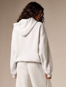AiiRZ Women's Zip Up Hoodie With Drawstring Hood And Centre Pocket Casual Oversized Sweatshirt - Grey - View 2