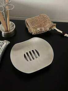 Cirelle 1pc Stainless Steel Soap Dish - Durable Flying Saucer-Shaped Design, Suitable For Kitchen Sinks And Bathroom Showers. Glossy Surface, Rust-Proof And Easy To Clean - Multicolor - View 4