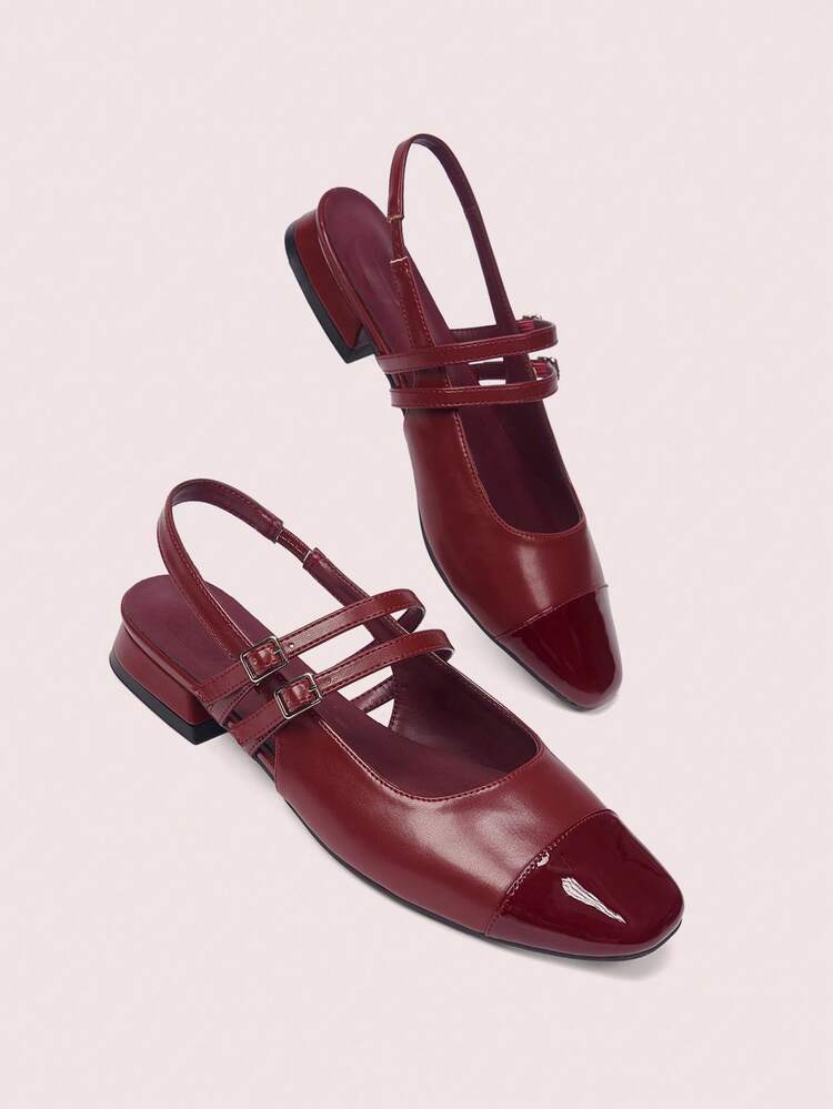 CUCCOO DOLLMOD Women Double Buckle Hollow Fashionable High Heels Spring Shoes Spring Break Easter For Christmas Spring Shoes