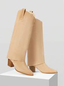 MOTF CUCCOO VINTAGE EMBROIDERED WESTERN KNEE-HIGH BOOTS FOR CHRISTMAS - Apricot - View 9