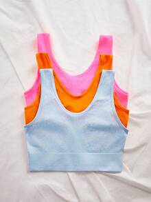 Eraneu Bộ 3 áo ngực không đường may nhiều màu sắc dành cho nữ - Nhiều màu - Xem 1