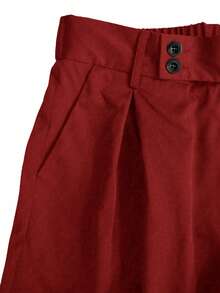 Claim Dot Herren Loose Fit Hose mit Bundfalten und weitem Bein Einfarbig