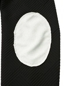 Manfinity Homme 男士纽扣半开襟长袖抽绳休闲连帽衫 - 黑色 - 查看 4