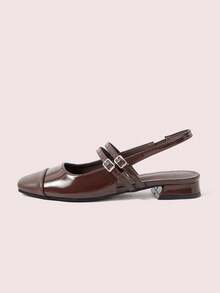 CUCCOO DOLLMOD Classic Coffee Brown Mary Jane Shoes, Simple Design With Ankle Strap For Women,Suitable For Commuting, Dating, Party, Holiday Spring Shoes Spring Break Easter For Christmas - Coffee Brown - View 4