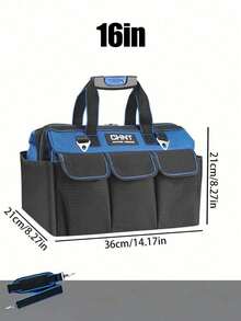 SHEIN Toolkit Canvas Thickened Hand Tool Tool Multifunctional Electrician Air Conditioning Repair Large Portable Tool Bag Storage - Multicolor - View 6