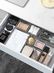 1/5/7/11/18件套抽屉式化妆品收纳盒，口红香水收纳盒，梳妆台护肤品收纳盒，可堆叠桌面收纳盒，浴室镜柜储物柜多功能自由组合展示收纳盒，化妆品收纳盒，办公用品收纳盒，厨房用具分类盒，家居装饰，房屋装饰，卧室装饰，节日装饰，节日礼盒，情人节礼盒，女士礼物。