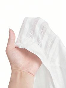 Ocili 女士宽松落肩长袖休闲睡袍，适合秋冬季节，舒适保暖 - 白色 - 查看 10