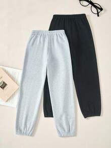 SHEIN Multi-Pack Printed Sweatpants For Teens, Can Be Paired With Long Sleeve Tops