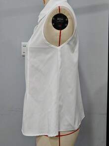 SHEIN Privé Women's Casual Summer Versatile Simple Solid Color Sleeveless Blouse