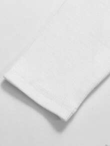 SHEIN Tween Girls' Casual Square Neck Long Sleeve Set - White - View 3