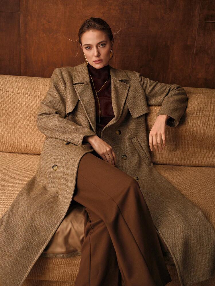 WOMEN'S WOOL DOUBLE BREASTED COAT, AUTUMN/WINTER