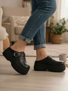 Sandalias zapatillas con material EVA, para otoño invierno, nuevo modelo 2025 - Negro - Ver 2