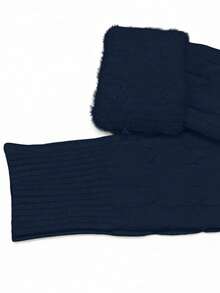 Franclia 新款秋冬简约优雅百搭加厚保暖高领套头毛衣（女款） - 寶藍色 - 查看 3