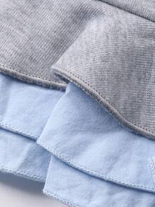 DAZY Toddler Girls' Contrast Color Ruffle Collar Long Sleeve Sweatshirt - Grey - View 3