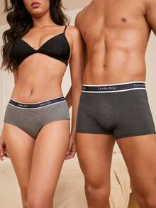 SHEIN Bragas cómodas con cintura de color contrastante para mujer - Multicolor - Ver 3